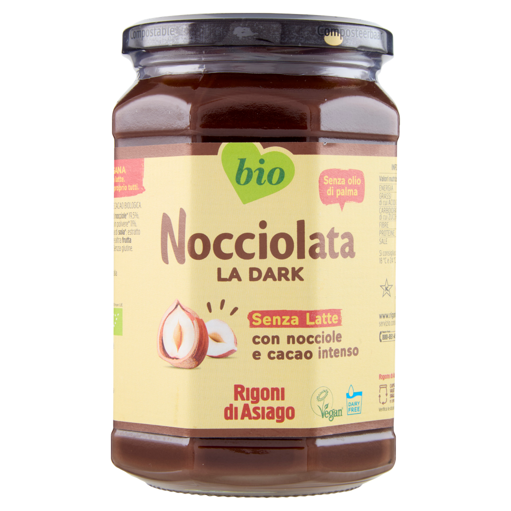 Haselnusscreme ohne Palmöl MILCHFREI "Nocciolata" | 650g | Rigoni di Asiago 